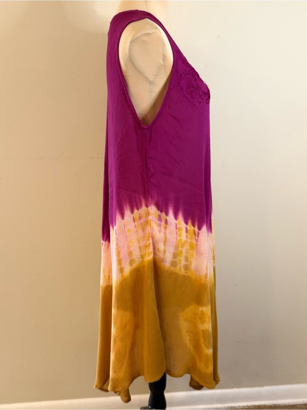 Sante’ Classics tie dye embroidered midi dress swim coverup OS - Picture 2 of 10